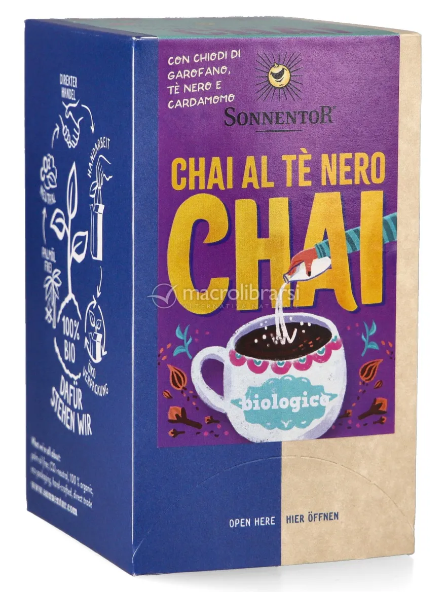 Chai al Tè Nero con Chiodi di Garofano e Cardamomo Bio