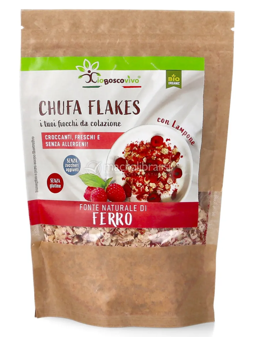 Chufa Flakes - Fiocchi di Zigolo Dolce e Lampone Bio