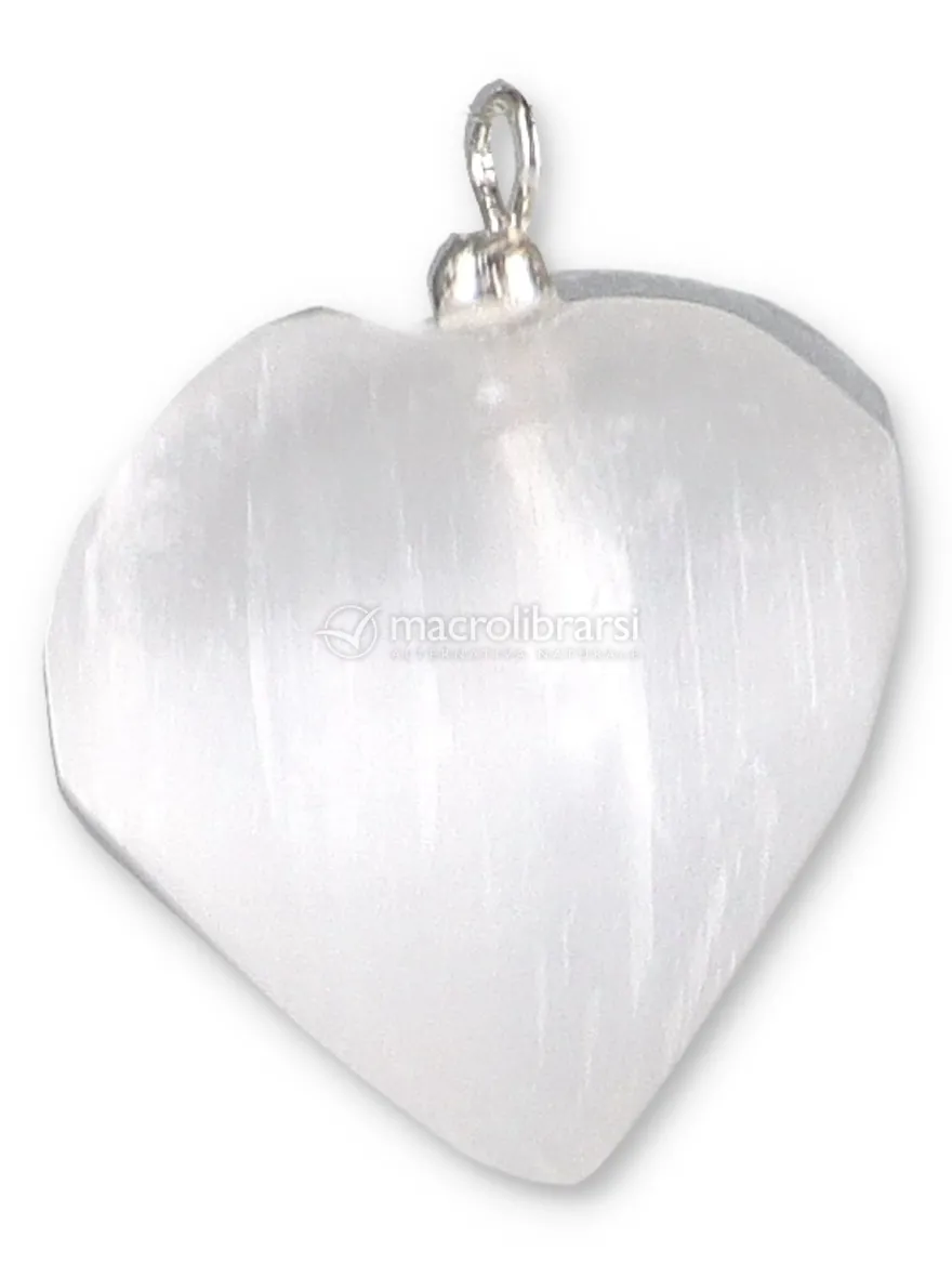 Ciondolo a Cuore in Vera Selenite