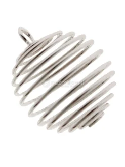 Ciondolo Spirale Tuffata in Argento - Piccola 18 mm