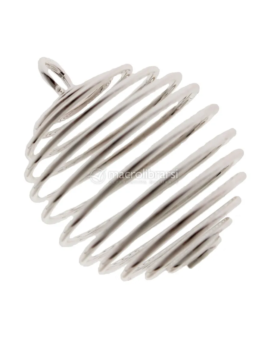 Ciondolo Spirale Tuffata in Argento - Piccola 18 mm