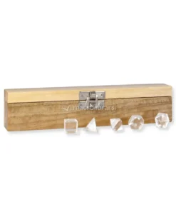 Cofanetto in legno con 5 Geometrie Sacre di Platone