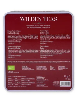 Cofanetto Latta "Wilden Teas" con 4 Scomparti Bordeaux