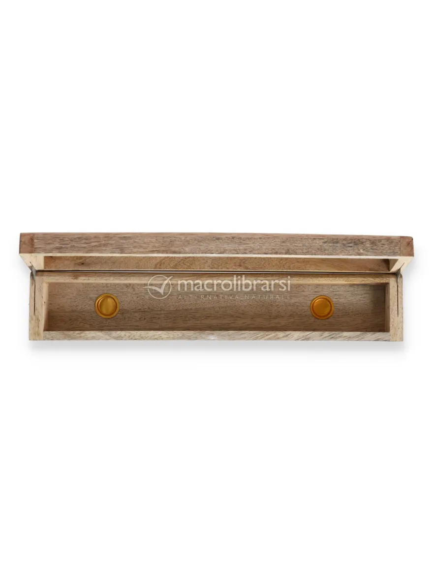 Cofanetto Portaincenso in Legno di Mango con Fiore della Vita