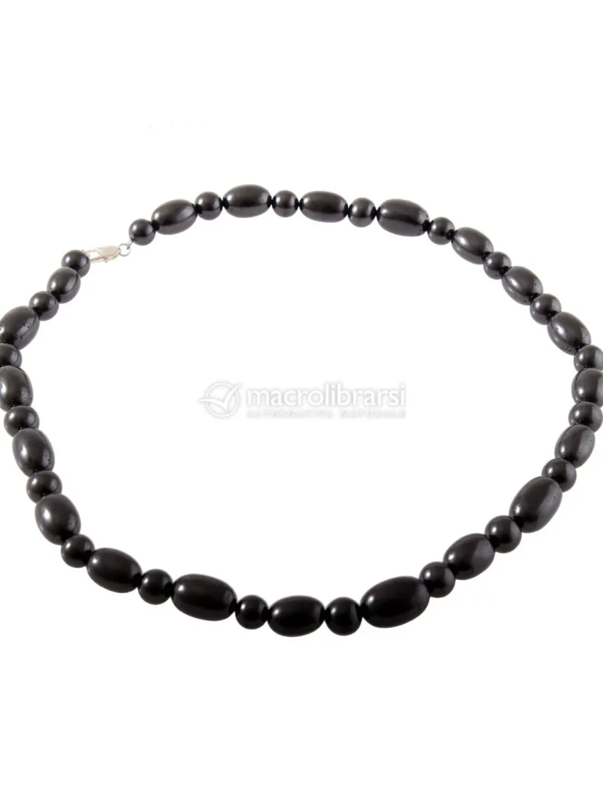 Collana Cassiopea in Shungite - Ovali e Sfere 1,5/9 cm