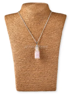 Collana con Boccetta di Pietre - Quarzo Rosa