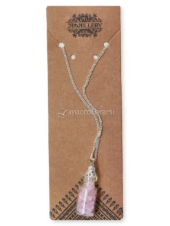 Collana con Boccetta di Pietre - Quarzo Rosa