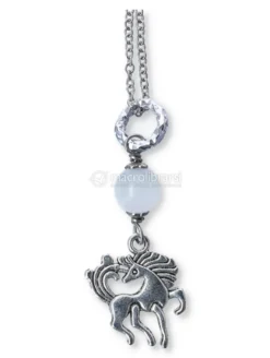 Collana con Ciondolo Unicorno e Selenite