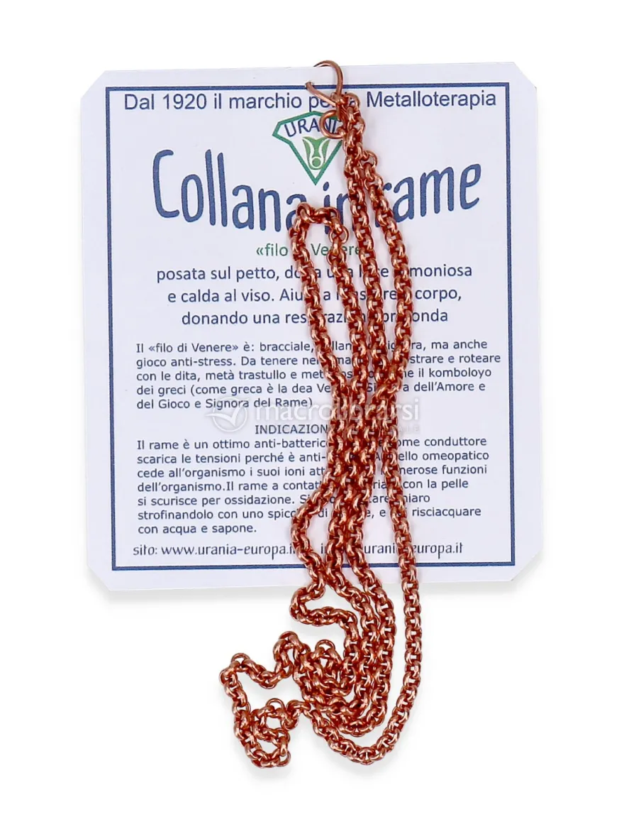 Collana in Rame Filo di Venere - Catena Fine