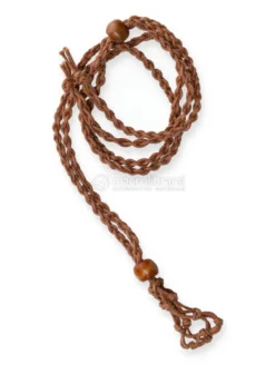 Collana Portagioie Macramè Marrone