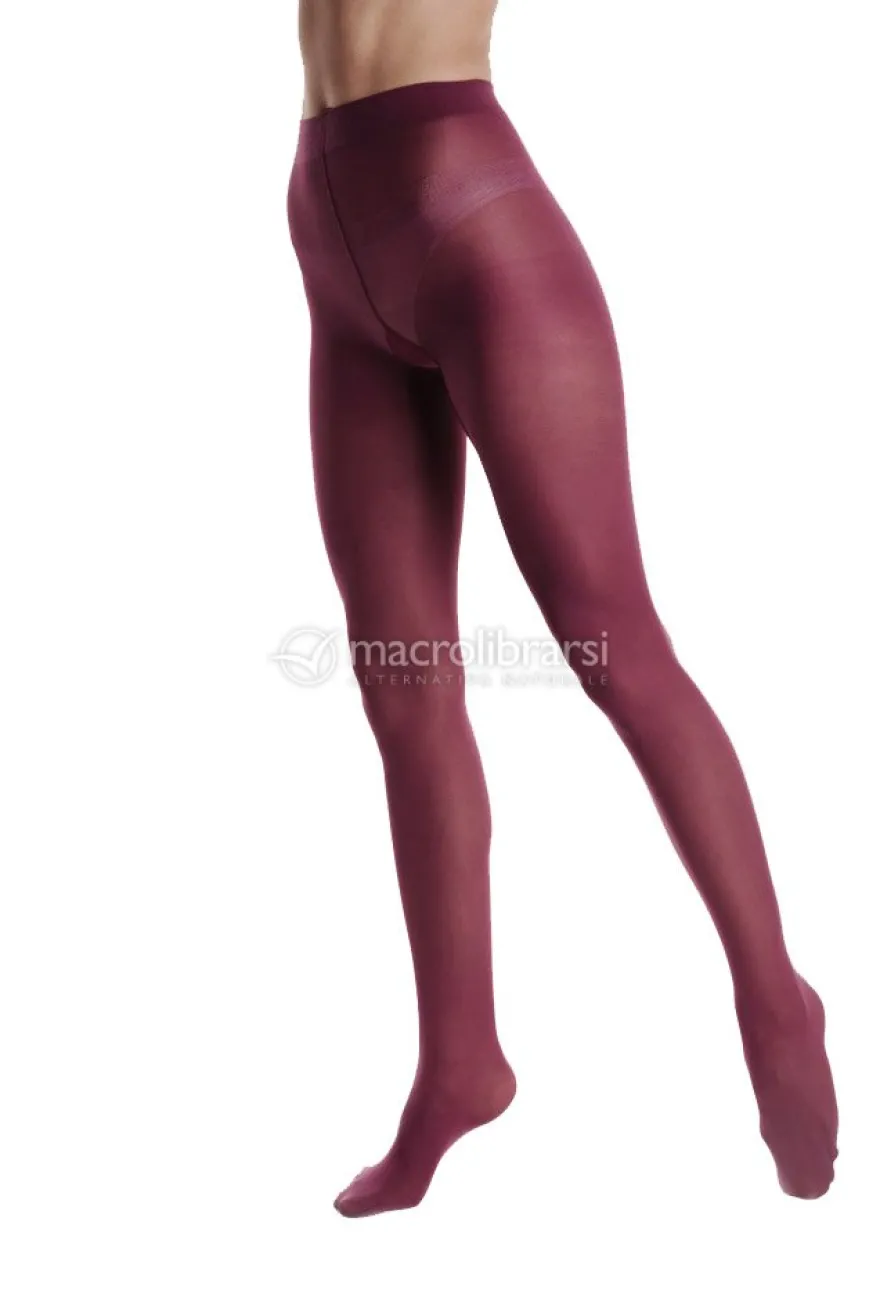 Collant in Fibra di Ricino 50 Denari - Colore Marsala
