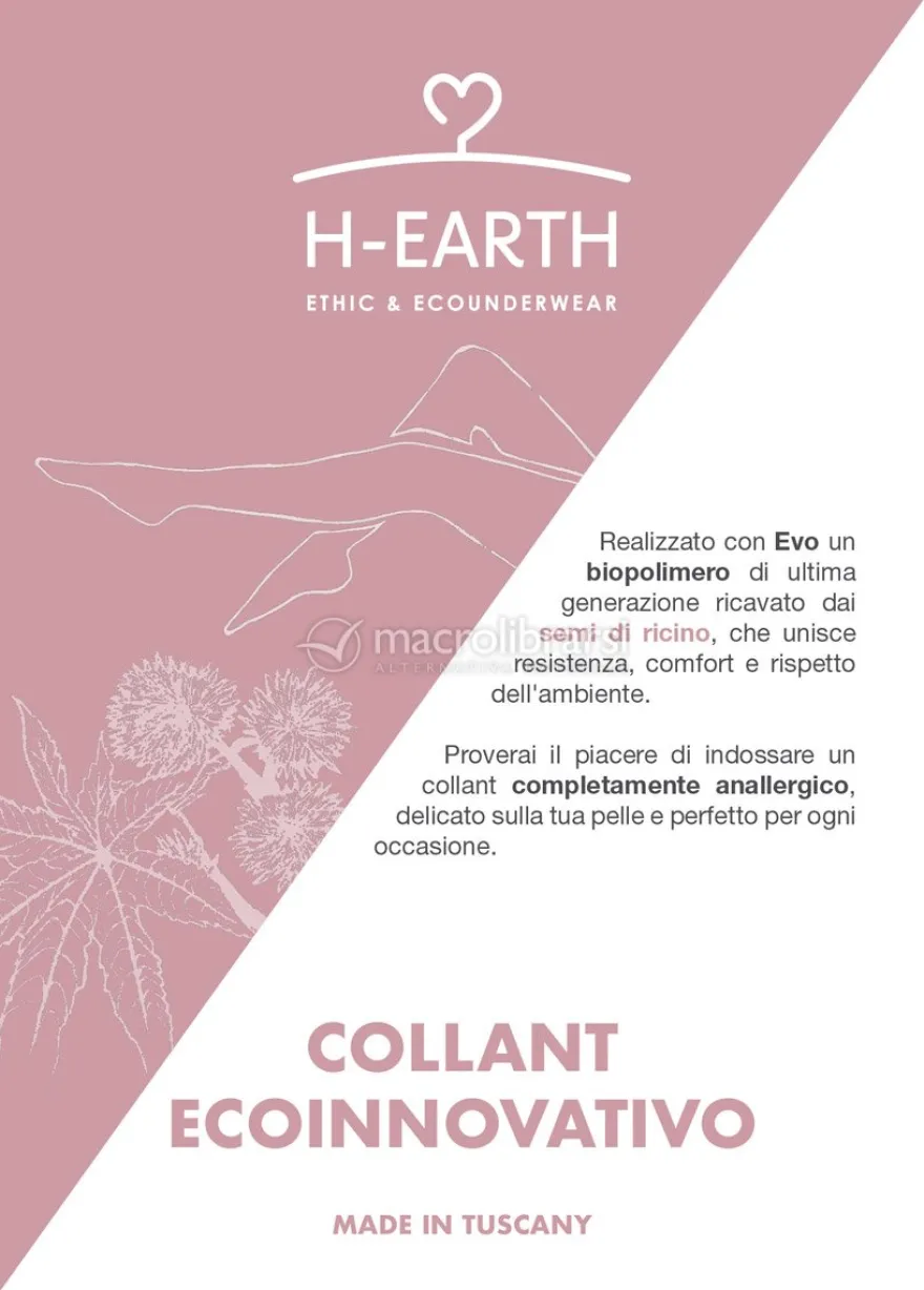 Collant in Fibra di Ricino 50 Denari - Colore Marsala