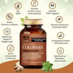 Colonsan Formula Potenziata Salugea – Integratore per il Gonfiore Addominale