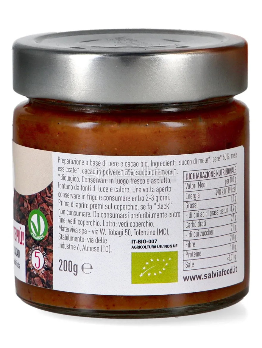 Composta di Pere e Cacao Bio - Frutta e Niente Più!