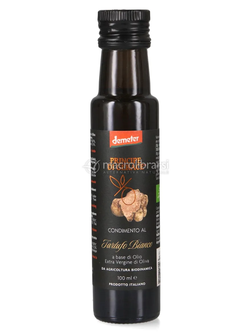 Condimento Biologico all' Olio Extravergine d'Oliva Aromatizzato al Tartufo Bianco
