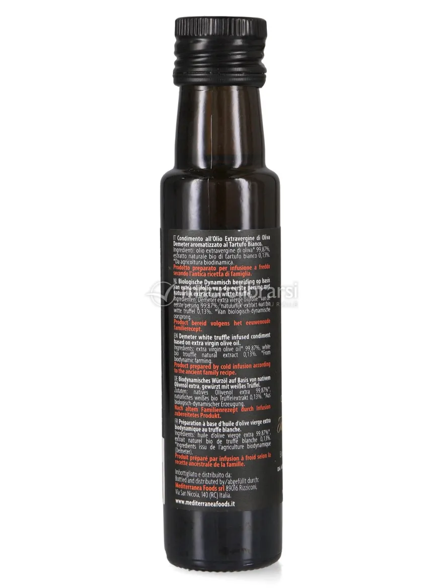 Condimento Biologico all' Olio Extravergine d'Oliva Aromatizzato al Tartufo Bianco