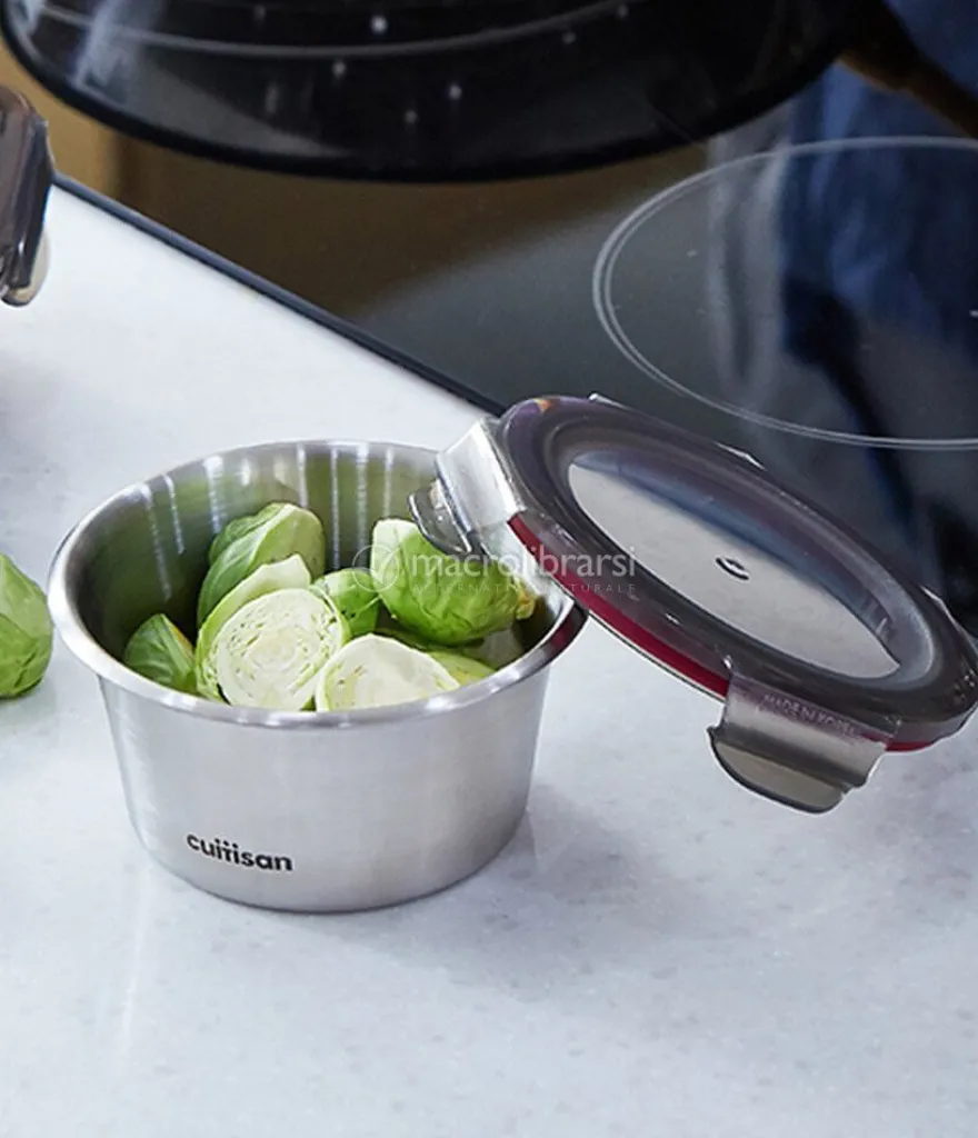Contenitore Tondo in Acciaio Inox - Flora - 410 ml