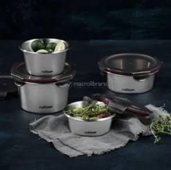 Contenitore Tondo in Acciaio Inox - Flora - 410 ml