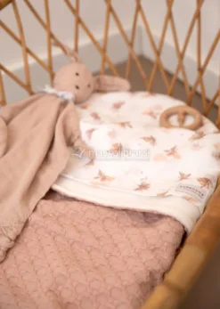 Coperta Culla Honey in Bambu Organico - Rosa