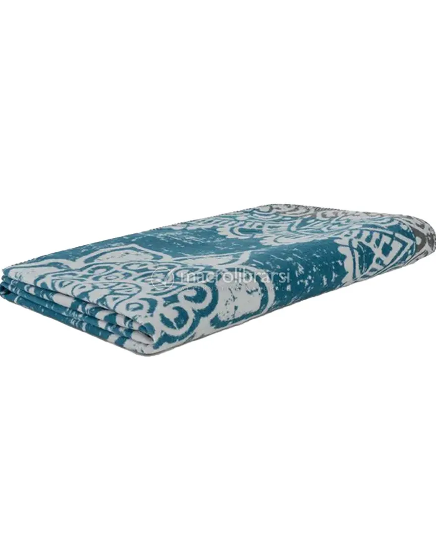 Coperta in Cotone Biologico con Fiore della Vita - Smeraldo