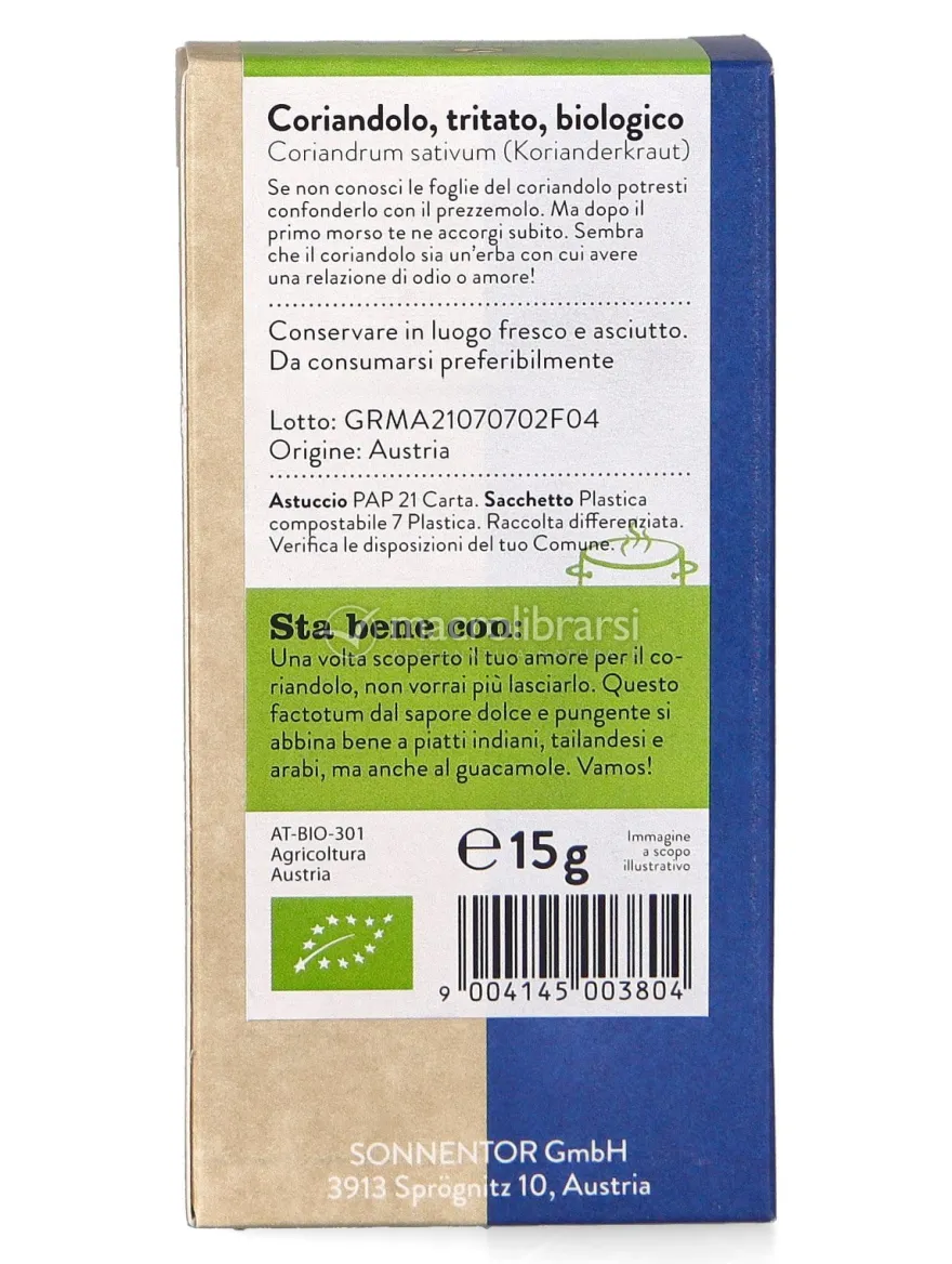 Coriandolo Tritato in Foglie Bio