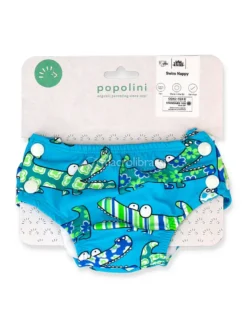 Costume per Bambini Swim Nappy Popolini - Croco Blu - S