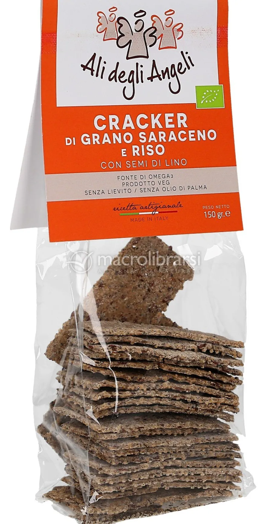 Crackers di Grano Saraceno e Riso con Semi di Lino