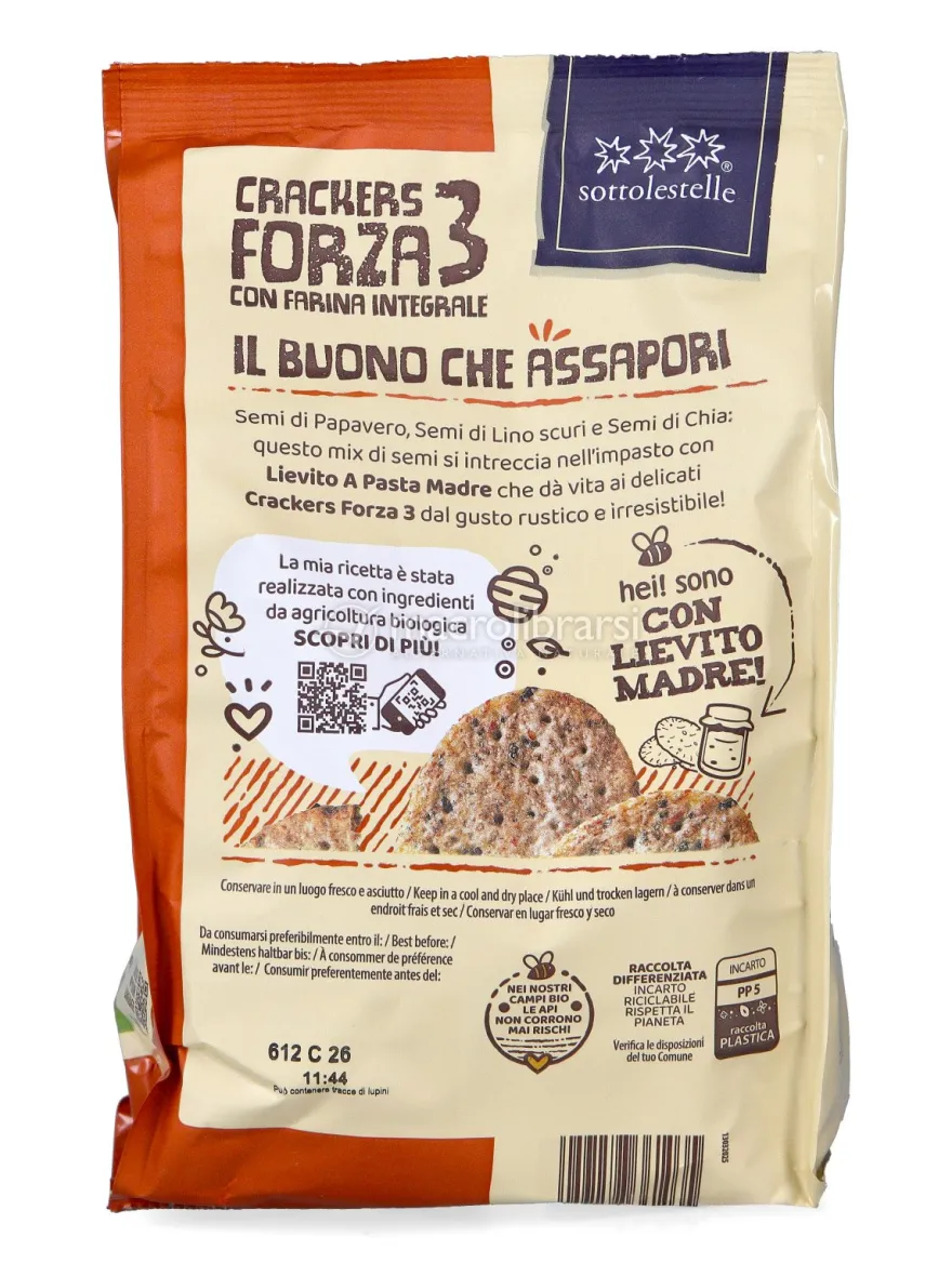 Crackers Ovali Integrali "Forza 3" YukyBio a Lievitazione Naturale