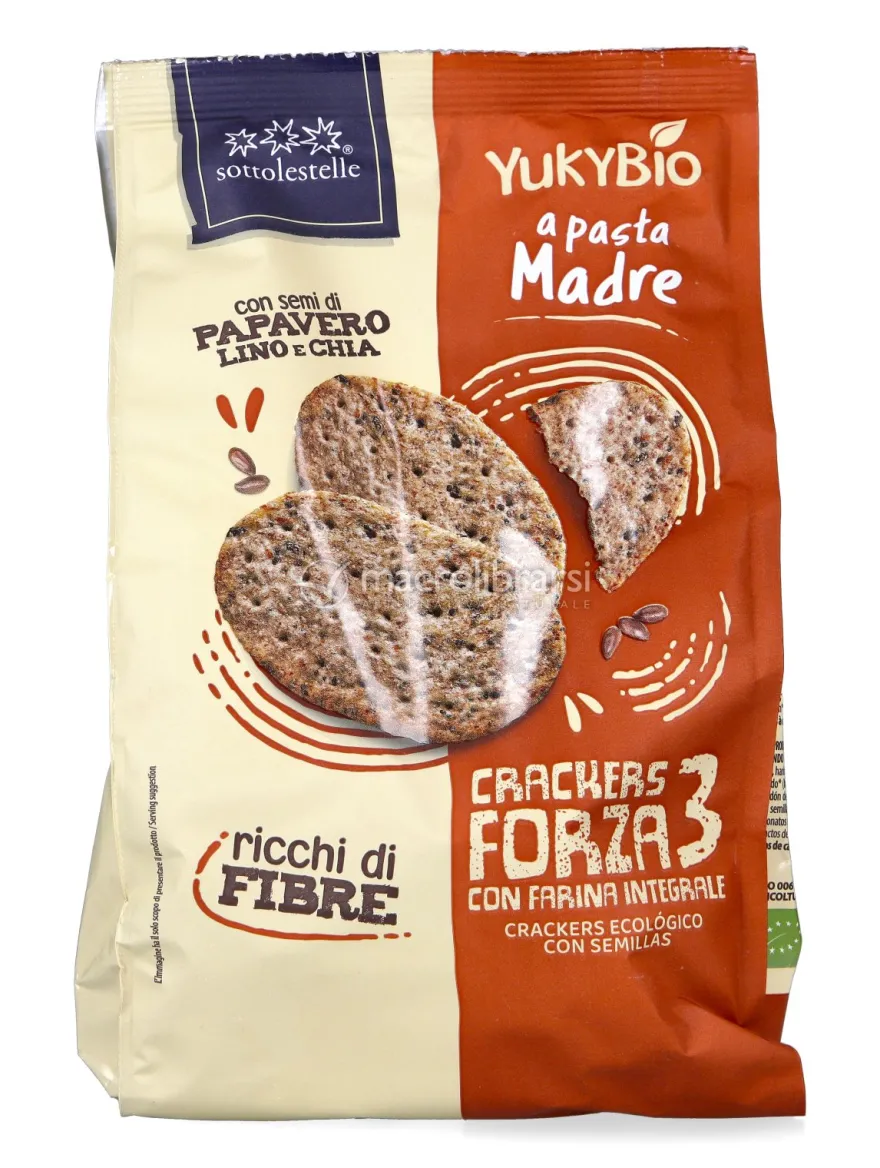 Crackers Ovali Integrali "Forza 3" YukyBio a Lievitazione Naturale