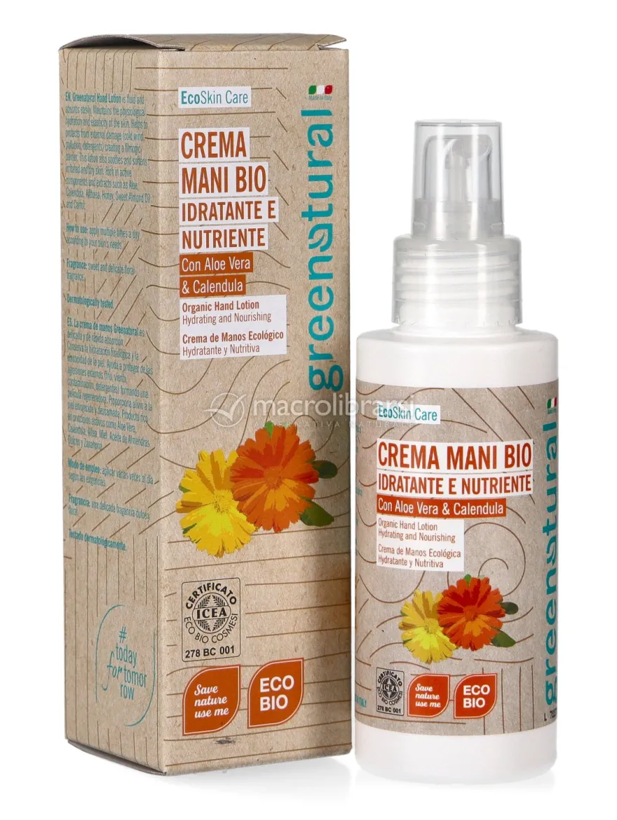 Crema Mani Idratante e Nutriente con Aloe Vera e Calendula
