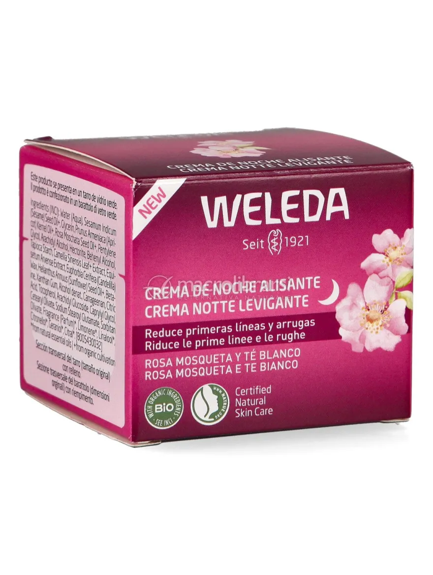 Crema Notte Levigante - Rosa Mosqueta e Té Bianco