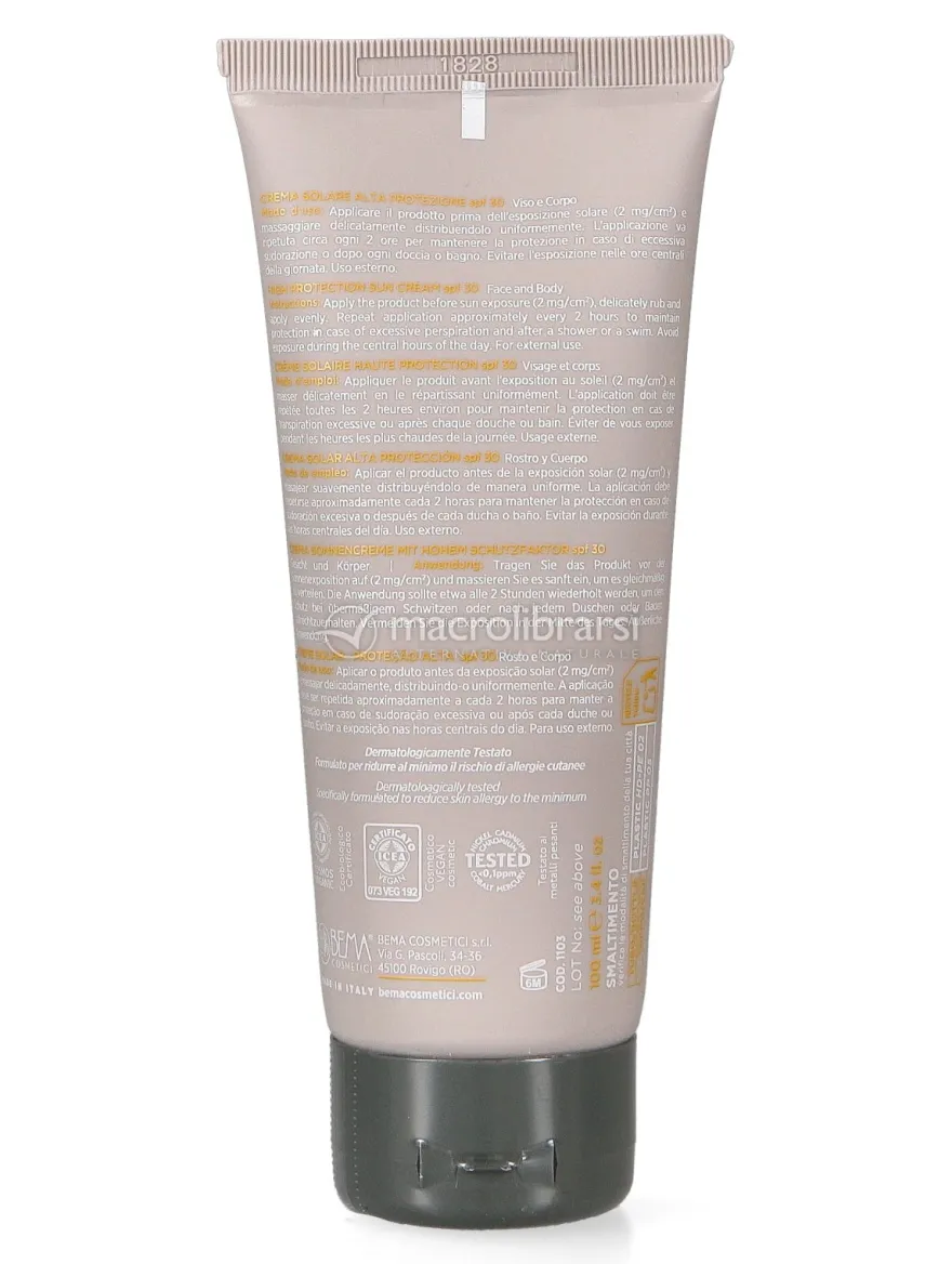 Crema Solare Alta Protezione SPF 30