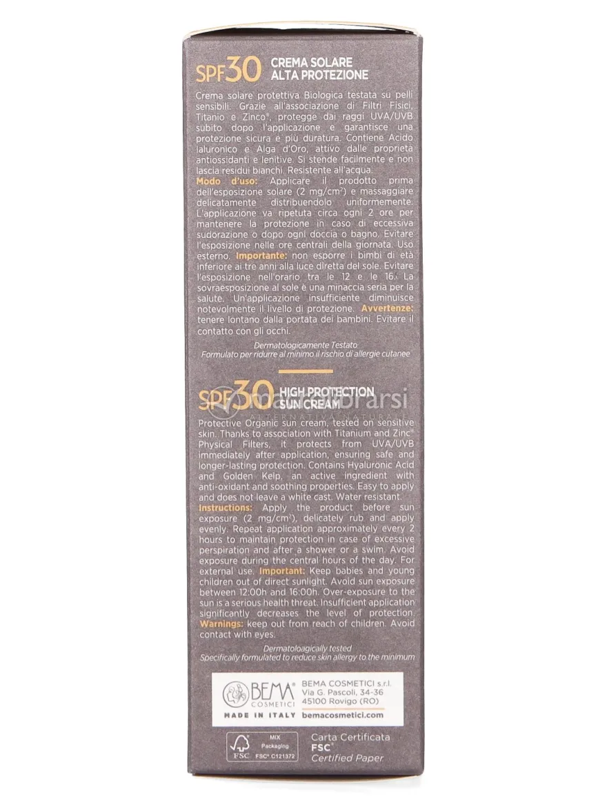 Crema Solare Alta Protezione SPF 30
