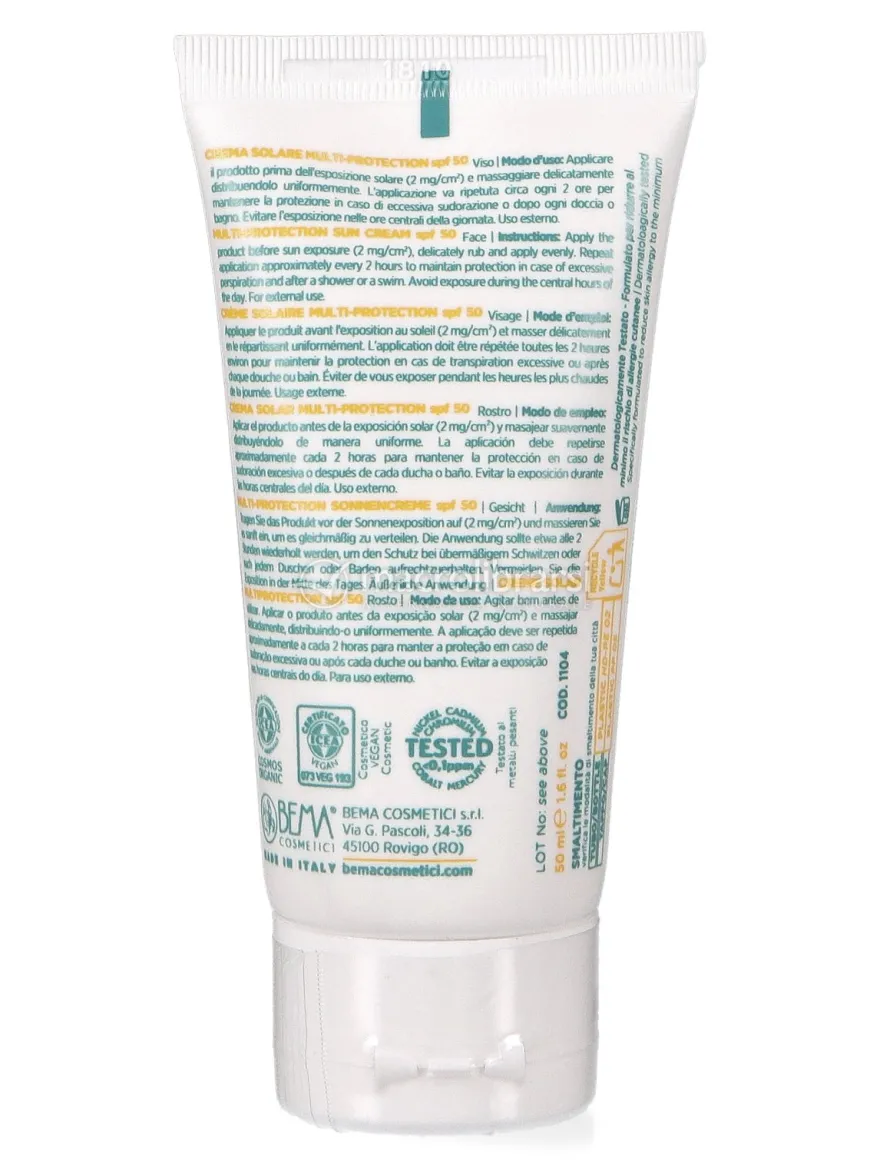 Crema Solare Viso Multi-Protection SPF 50