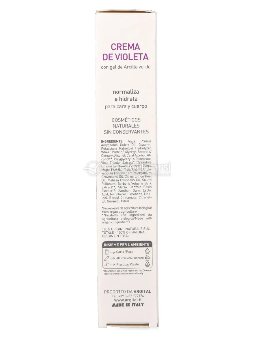 Crema Violetta con Gel di Argilla Verde