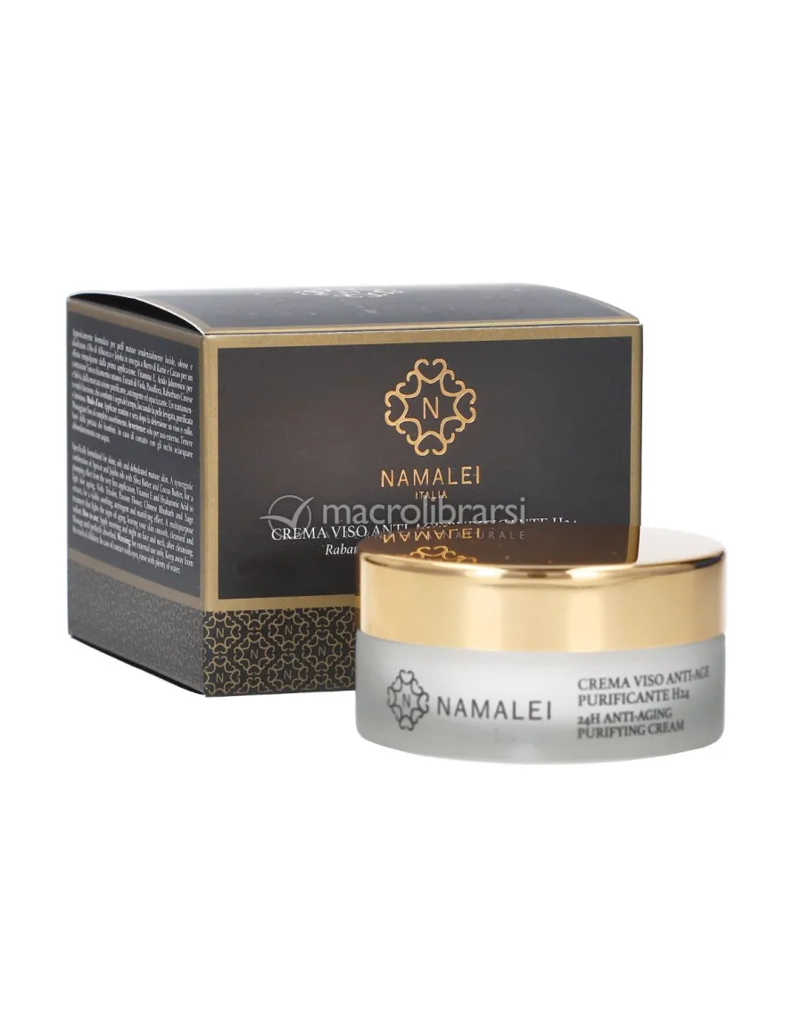 Crema Viso Anti-Age Purificante h24 - Rabarbaro Cinese e Viola del Pensiero