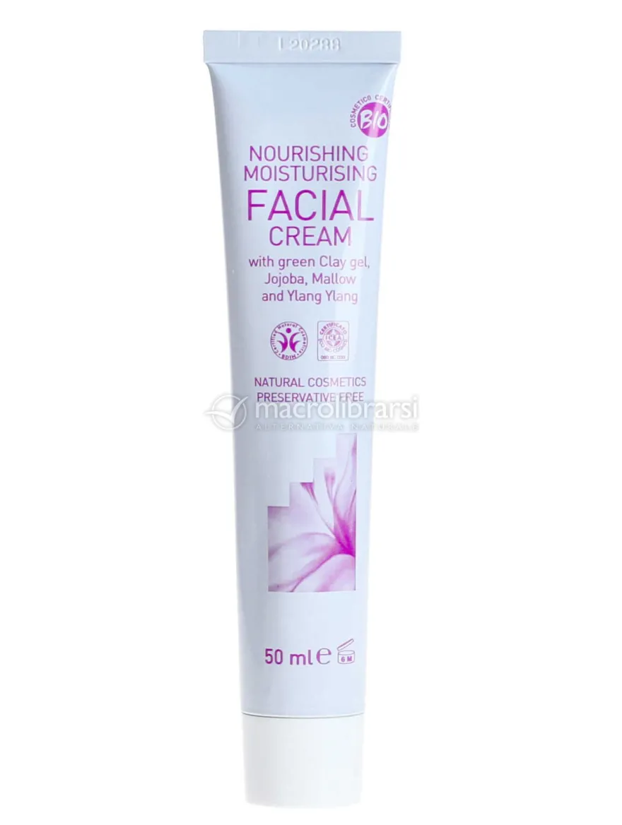 Crema Viso Idratante Nutriente con Argilla Verde