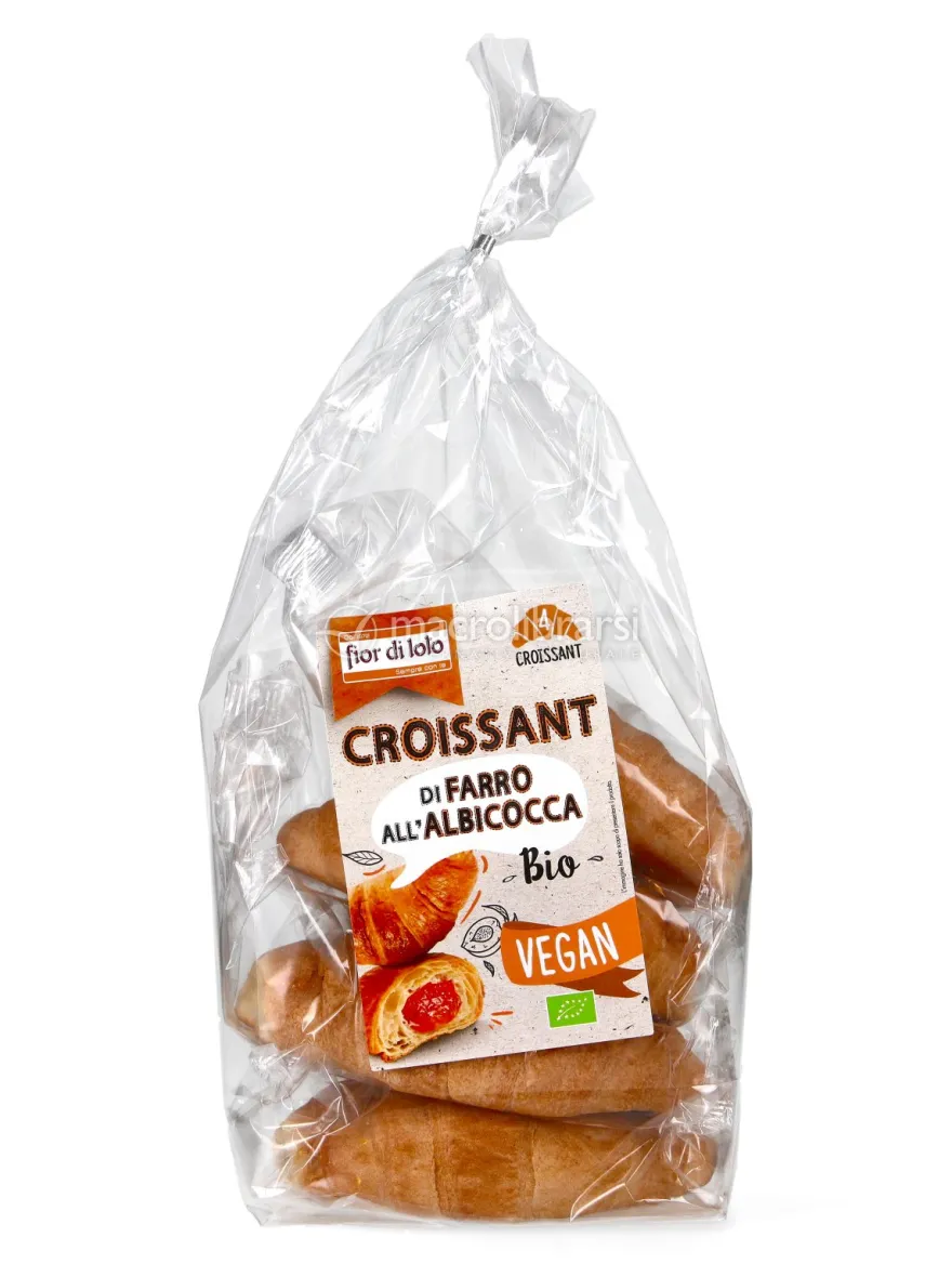 Croissant Vegan di Farro Ripieno con Albicocca Bio