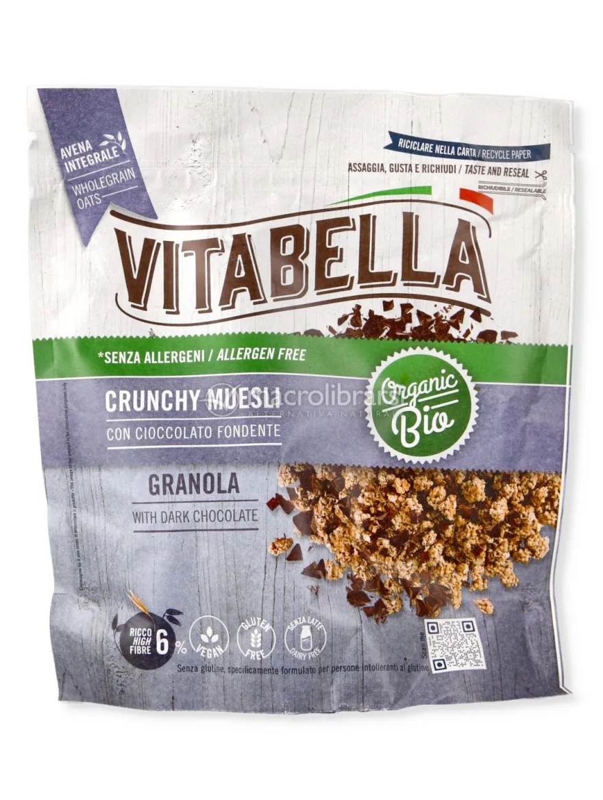 Crunchy Muesli Croccante con Cioccolato Fondente Bio