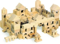 Cubetti in Legno da Costruzione - 100 pezzi - Natura