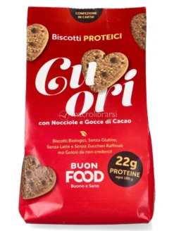 Cuori con Nocciole e Gocce di Cacao Bio - Biscotti Proteici