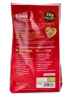 Cuori con Nocciole e Gocce di Cacao Bio - Biscotti Proteici