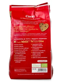 Cuori con Nocciole e Gocce di Cacao - Biscotti Bio