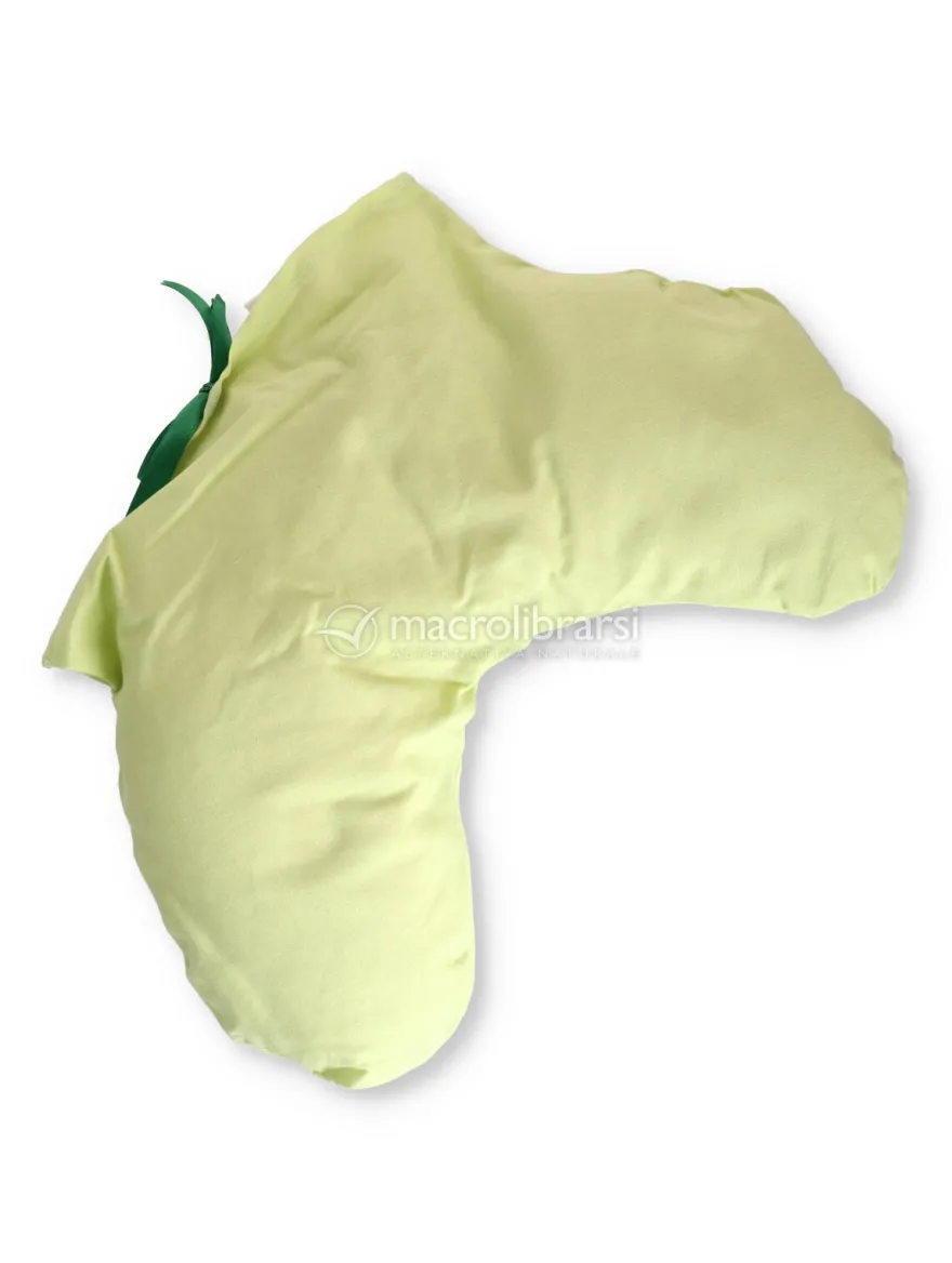 Cuscino Cervicale per Adulti in Pula di Miglio - Colore Verde Muschio