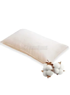 Cuscino In Cotone Biologico Cucito 45x75x10/12 cm