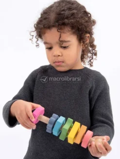 Dadi Arcobaleno in Legno da Avvitare