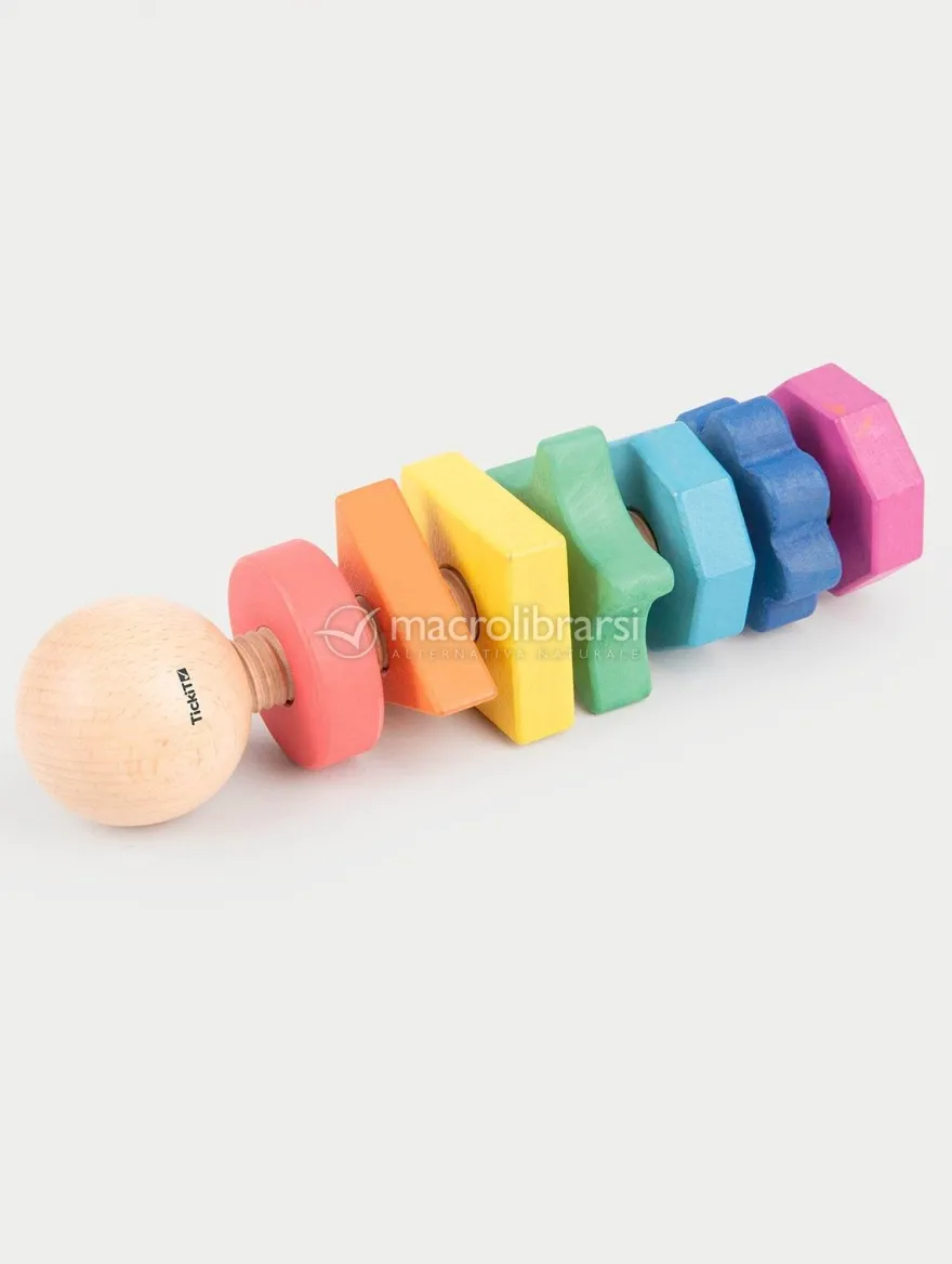 Dadi Arcobaleno in Legno da Avvitare