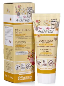 Dentifricio Biologico 0-6 Anni Baby Anthyllis - Gusto Vaniglia