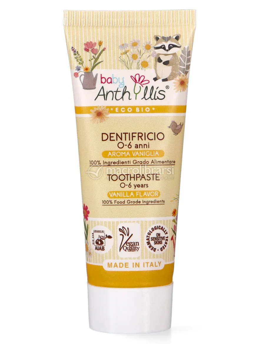 Dentifricio Biologico 0-6 Anni Baby Anthyllis - Gusto Vaniglia