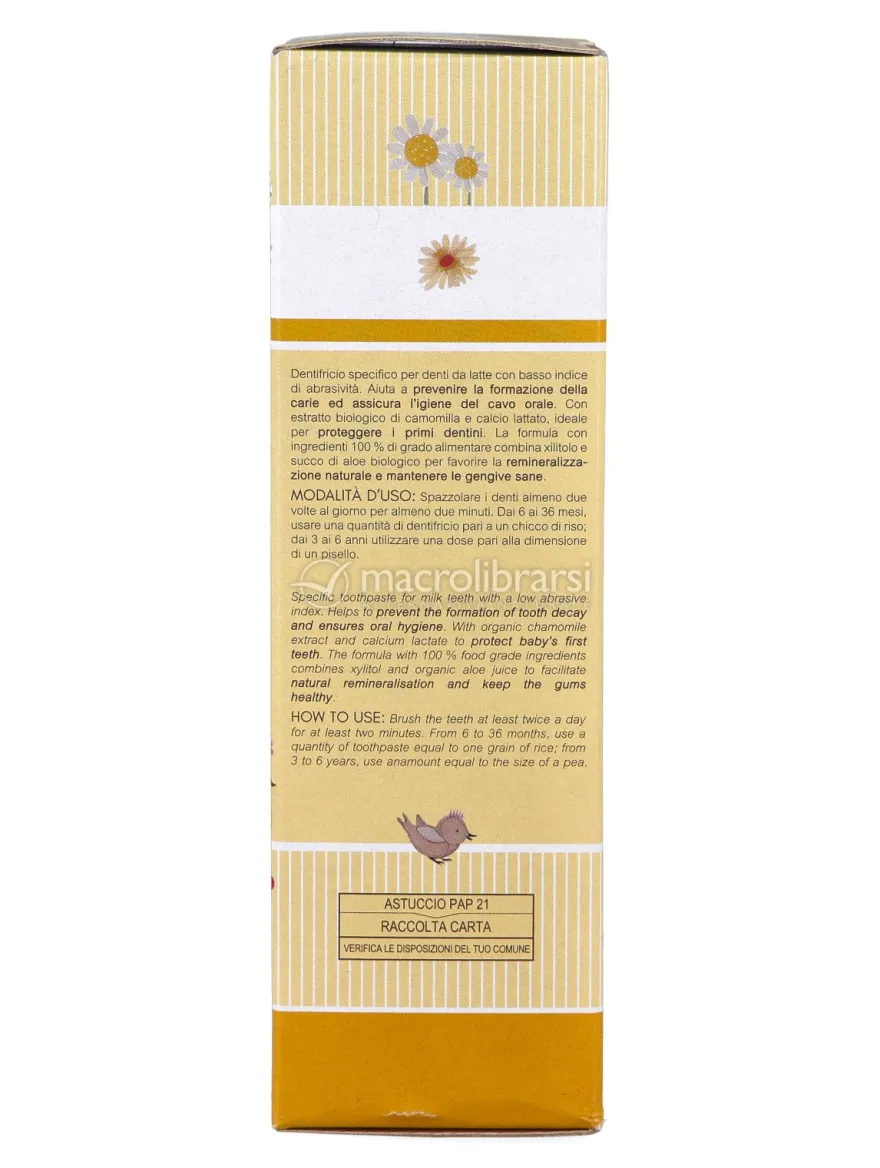 Dentifricio Biologico 0-6 Anni Baby Anthyllis - Gusto Vaniglia